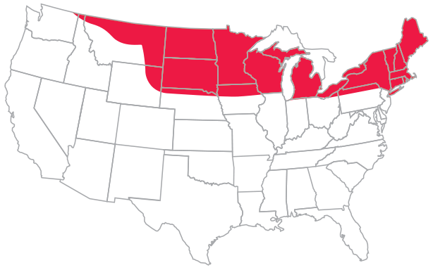 AmeriStand 201T Area of Primary Adaption Map