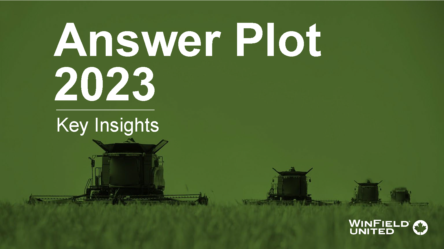Agronomic Insights from Answer Plot®